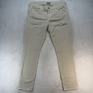 Mother The Looker Crop Corduroy Pants Someone Else's Fairytale Beige Size 29